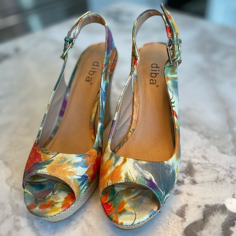 Diba Floral Wedge Sandal